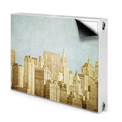 Magnetic radiator mat Manhattan skyscrapers