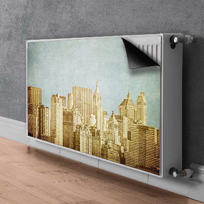 Magnetic radiator mat Manhattan skyscrapers