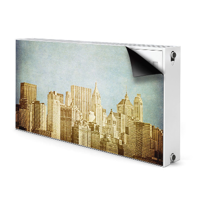 Magnetic radiator mat Manhattan skyscrapers