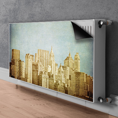 Magnetic radiator mat Manhattan skyscrapers