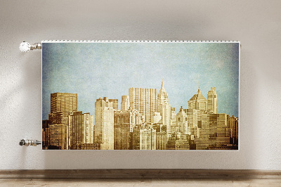 Magnetic radiator mat Manhattan skyscrapers