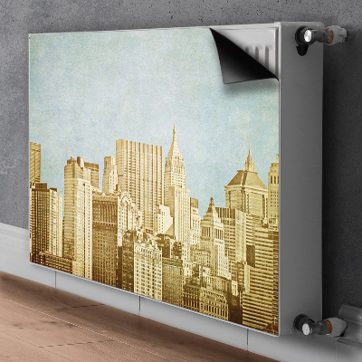 Magnetic radiator mat Manhattan skyscrapers