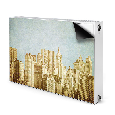 Magnetic radiator mat Manhattan skyscrapers