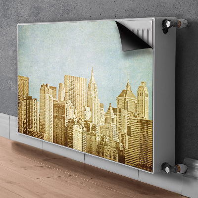 Magnetic radiator mat Manhattan skyscrapers