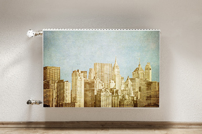 Magnetic radiator mat Manhattan skyscrapers