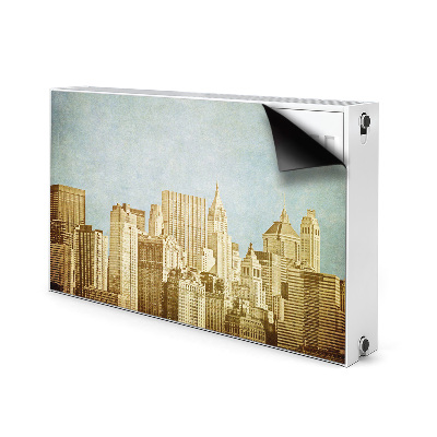 Magnetic radiator mat Manhattan skyscrapers