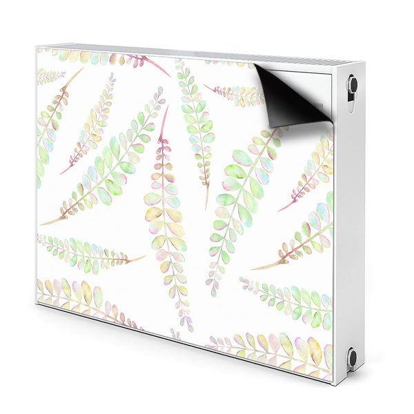 Printed radiator mat Watercolor leaves