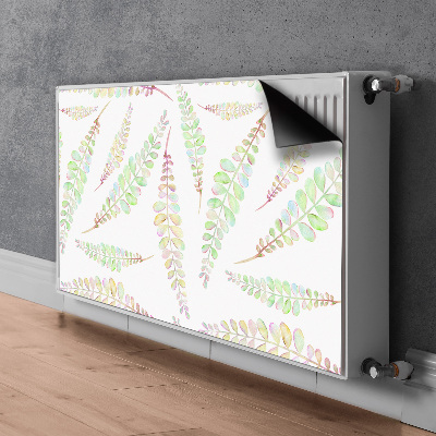 Printed radiator mat Watercolor leaves