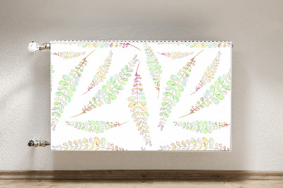 Printed radiator mat Watercolor leaves