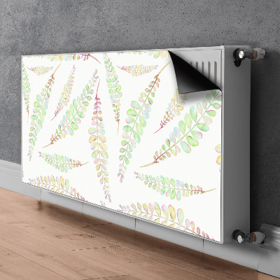 Printed radiator mat Watercolor leaves