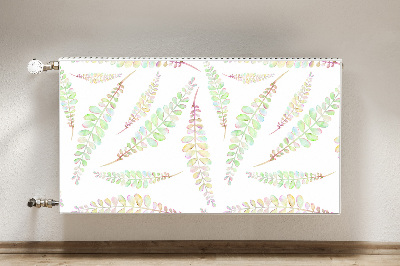 Printed radiator mat Watercolor leaves