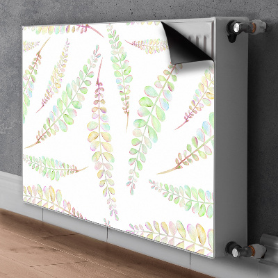 Printed radiator mat Watercolor leaves