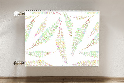 Printed radiator mat Watercolor leaves