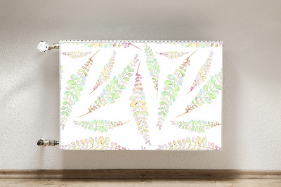 Printed radiator mat Watercolor leaves