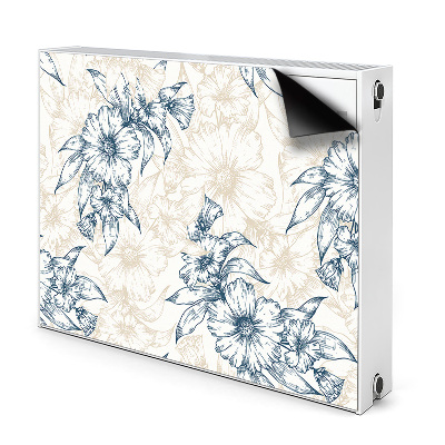 Printed radiator mat Floral art