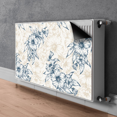 Printed radiator mat Floral art