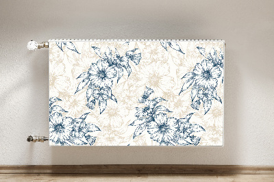 Printed radiator mat Floral art