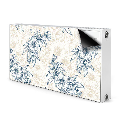 Printed radiator mat Floral art