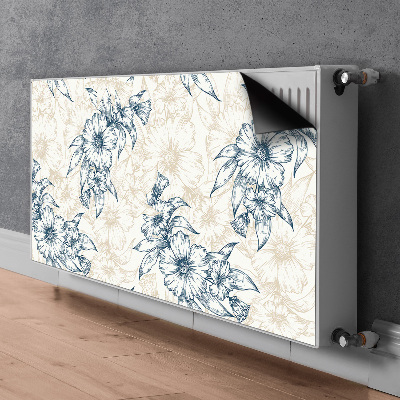 Printed radiator mat Floral art