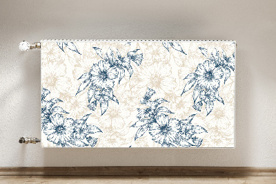 Printed radiator mat Floral art