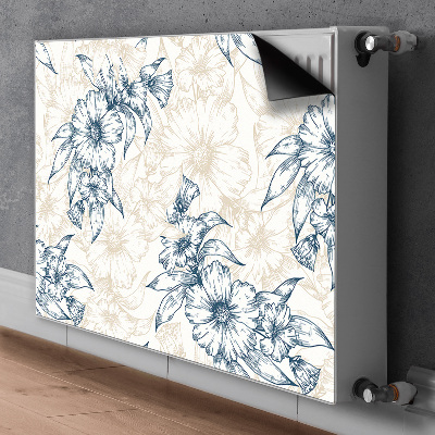 Printed radiator mat Floral art