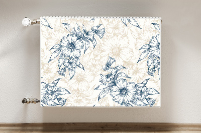 Printed radiator mat Floral art