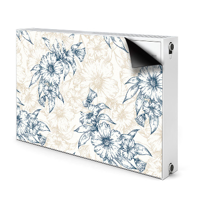 Printed radiator mat Floral art