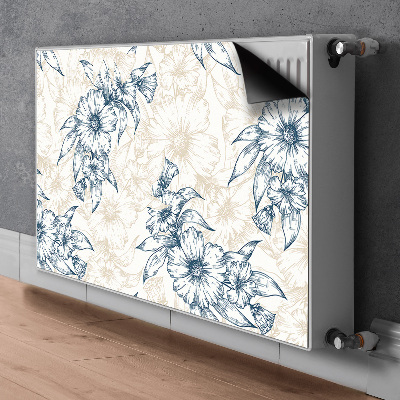 Printed radiator mat Floral art