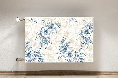 Printed radiator mat Floral art