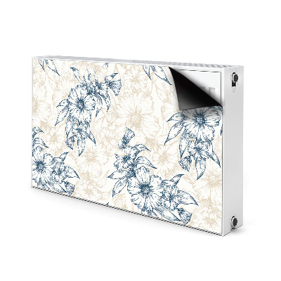 Printed radiator mat Floral art