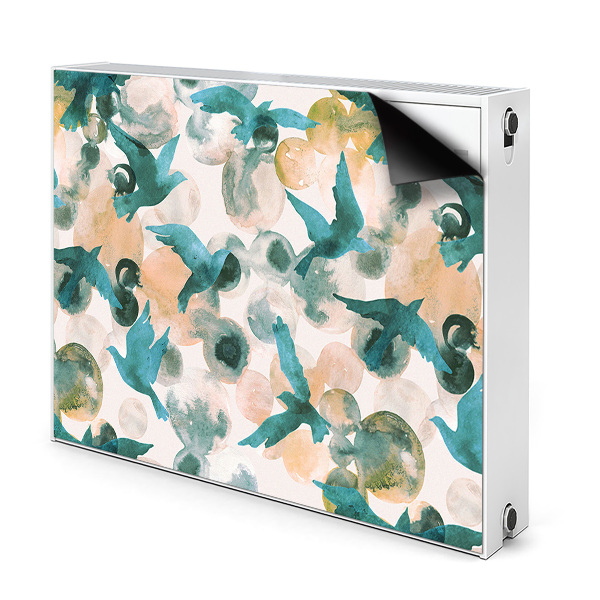 Magnetic radiator mat Painted birds