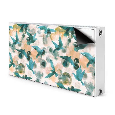 Magnetic radiator mat Painted birds