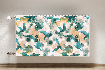 Magnetic radiator mat Painted birds