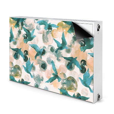 Magnetic radiator mat Painted birds