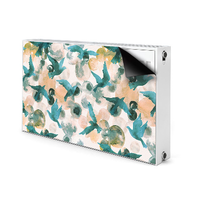 Magnetic radiator mat Painted birds