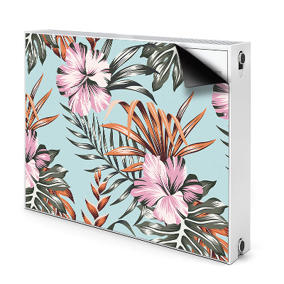 Printed radiator mat Hibiscus flowers