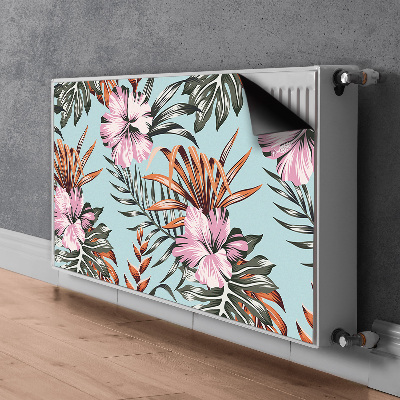 Printed radiator mat Hibiscus flowers