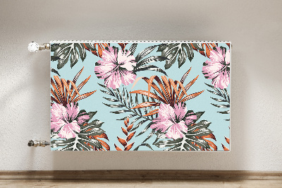 Printed radiator mat Hibiscus flowers