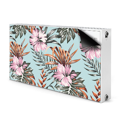 Printed radiator mat Hibiscus flowers