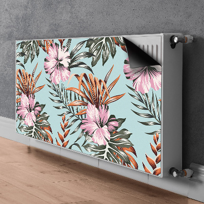 Printed radiator mat Hibiscus flowers