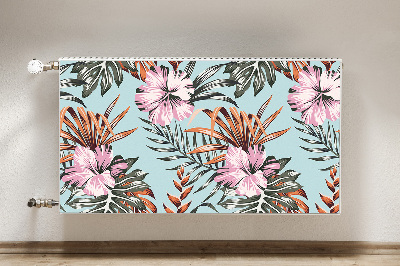 Printed radiator mat Hibiscus flowers