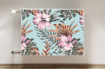 Printed radiator mat Hibiscus flowers