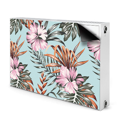 Printed radiator mat Hibiscus flowers