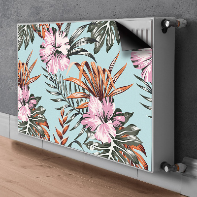 Printed radiator mat Hibiscus flowers