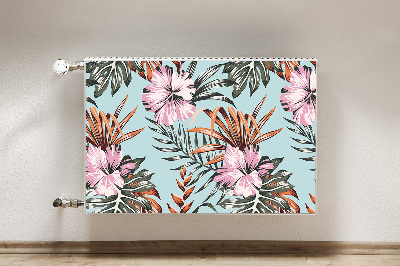 Printed radiator mat Hibiscus flowers