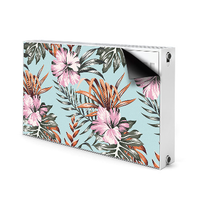 Printed radiator mat Hibiscus flowers