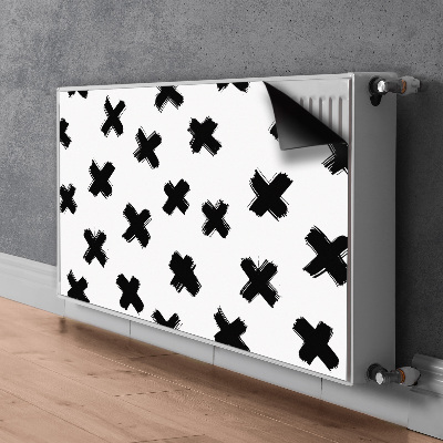 Magnetic radiator mat X brush strokes