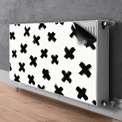 Magnetic radiator mat X brush strokes