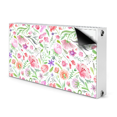 Magnetic radiator cover Painted flowers