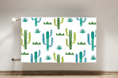 Magnetic radiator cover Painted cacti